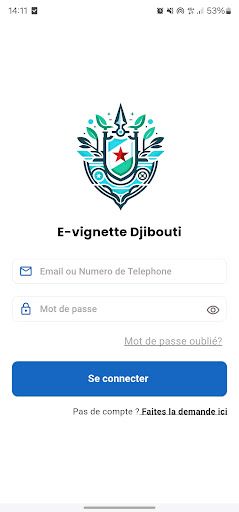 Android application e-vignette Djibouti screenshort