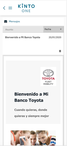 Android application KINTO One: Portal de clientes screenshort