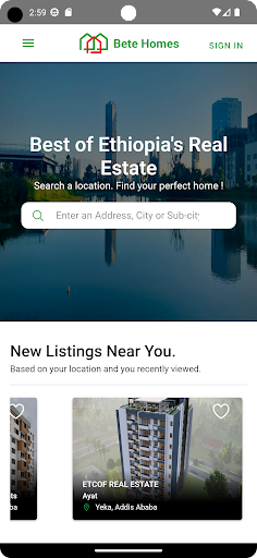 Android application Bete Homes screenshort