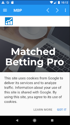Android application Matched Betting Pro screenshort