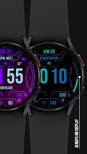 Neon Attack Watch Face 037