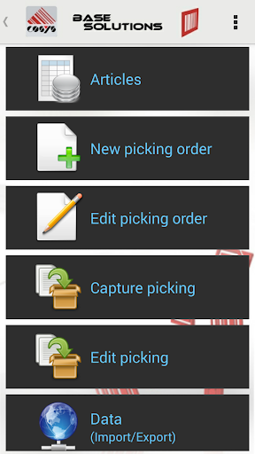 Android application COSYS Picking Solution screenshort