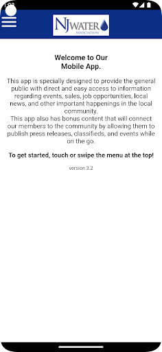Android application NJWATER New Jersey Water Assoc screenshort