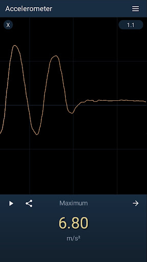 Screenshot of Accelerometer