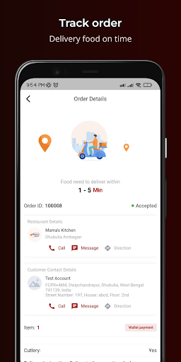 Food4U - Rider Screen 2