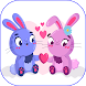 Cute Bunny Rabbit stickers for WhatsAppWASticker