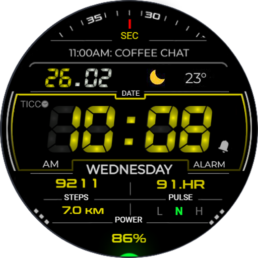 TIC07 Digital Watch face Download on Windows