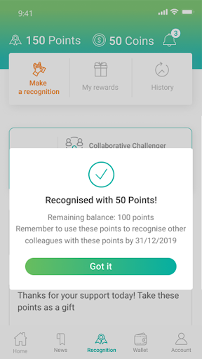 EveHR | Benefits & Recognition Screen 3