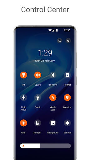 Android application Control Center in Ubuntu Style screenshort
