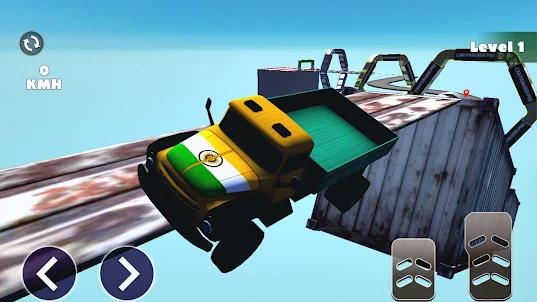 Indian Truck And Cars Ramp 3D