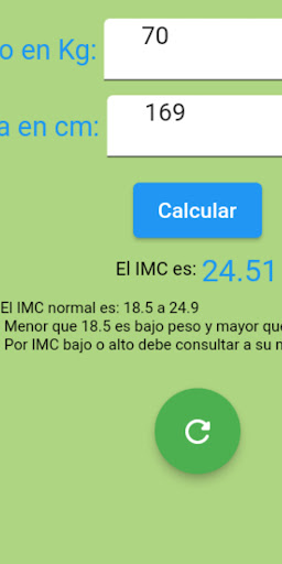Indice de masa corporal(IMC) Screen 2