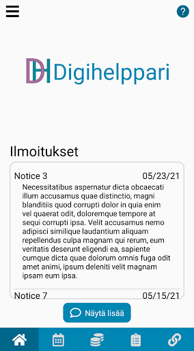 Android application Digihelppari screenshort