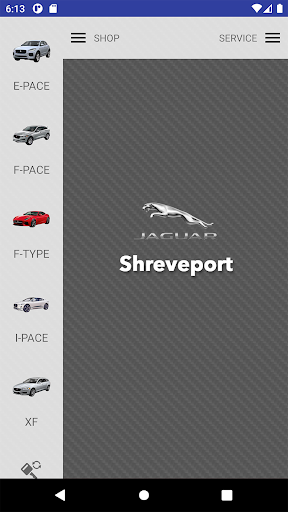 Android application Jaguar Shreveport screenshort