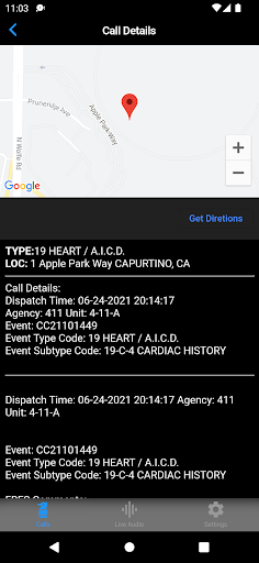 Android application e911 screenshort