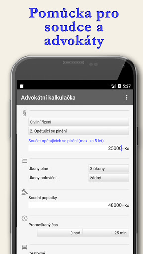Advokátní kalkulačka: Tarif Screen 2