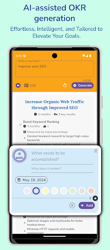 Android application My OKR - Achieve life goals screenshort