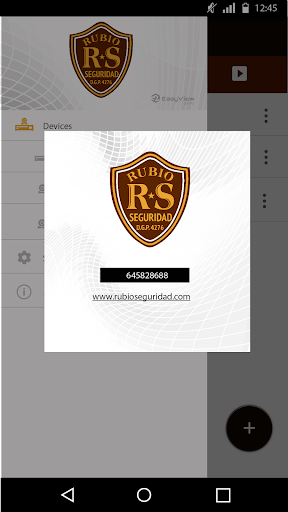 Android application Rubio Seguridad EasyView screenshort