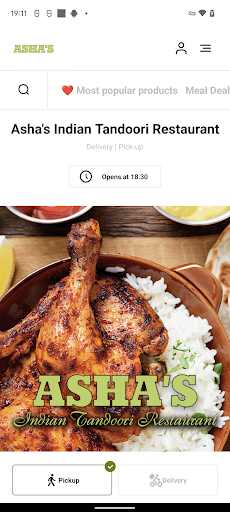 Android application Asha's Indian Tandoori Rest. screenshort