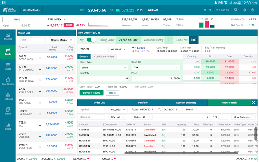 AAA Equities Tablet Screen 3
