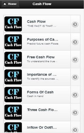 Android application Cash Flow screenshort