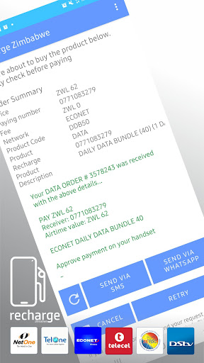 Android application Recharge Zimbabwe screenshort