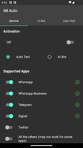 Android application GPT Autoresponder screenshort