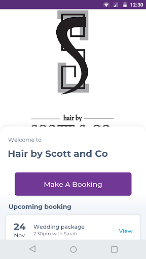 Android application Hair by Scott and Co screenshort