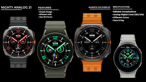 Nighty Analog 21 - watch face screenshot 18