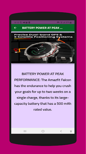 Amazfit Falcon guide Screen 3