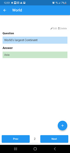 Android application Question Book screenshort