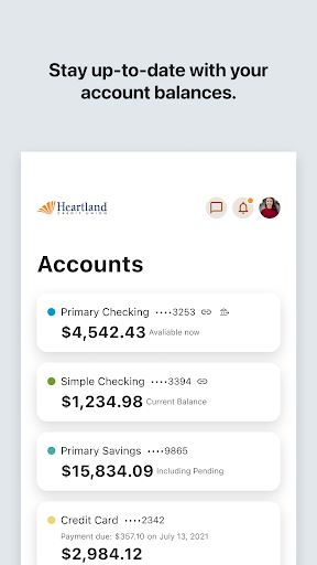 Heartland CU Mobile Banking Screen 3