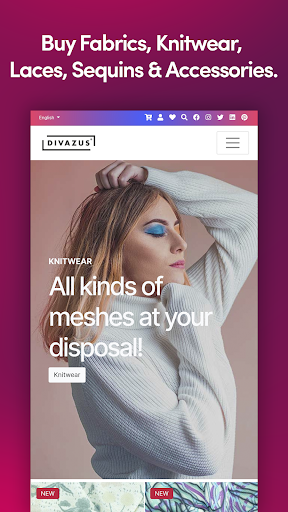 Android application Divazus - Buy Fabrics Online - screenshort