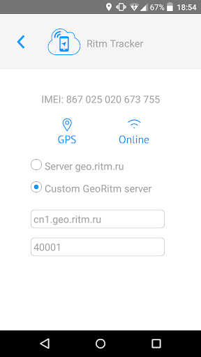 Android application Ritm Tracker screenshort