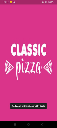 Android application Classic Pizza screenshort