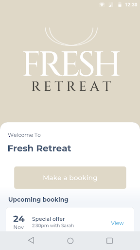 Android application Fresh Retreat screenshort