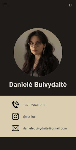 Android application Danielė Buivydaitė screenshort
