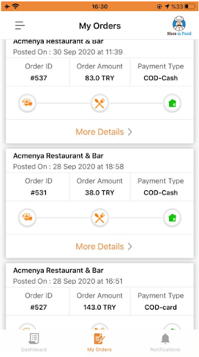 Here is Food Delivery Screen 3