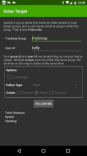 Android application Solex Target screenshort