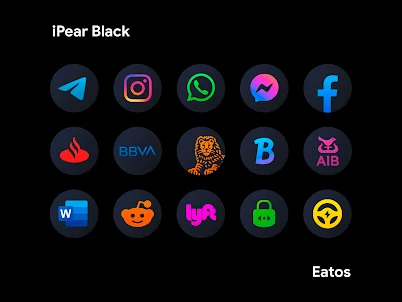 iPeach Black - Round Icon Pack