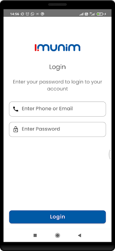 Android application imunim Sales App screenshort