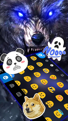 Mean Wild Wolf Keyboard Theme Screen 3