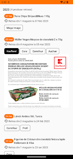 Produse Retrase Screen 2