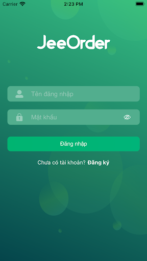 Android application JeeOrder screenshort