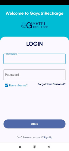 Android application Gayatri Recharge screenshort