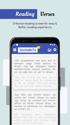 Android application Somali English Bible screenshort