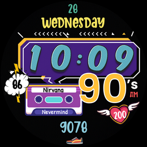 Pars 90s Digital Watch Face logo