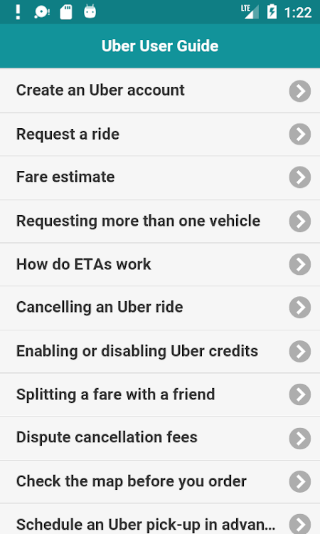User Guide for Uber - 1.3 - (Android)