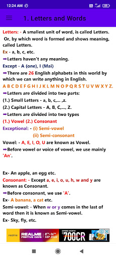 Basic English Grammar Screen 3