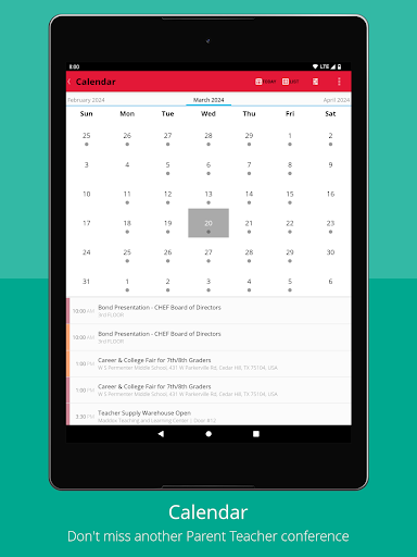 Android application Cedar Hill ISD screenshort