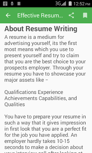 Effective Resume Writing Screen 3